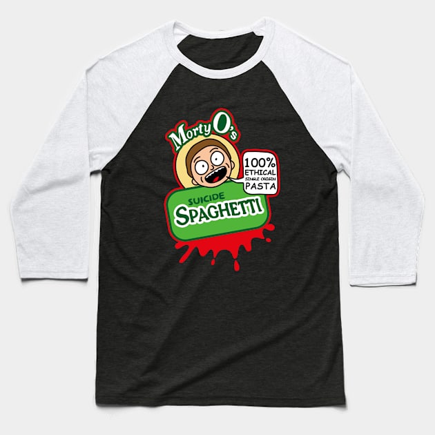 Spaghetti Logo Baseball T-Shirt by buby87